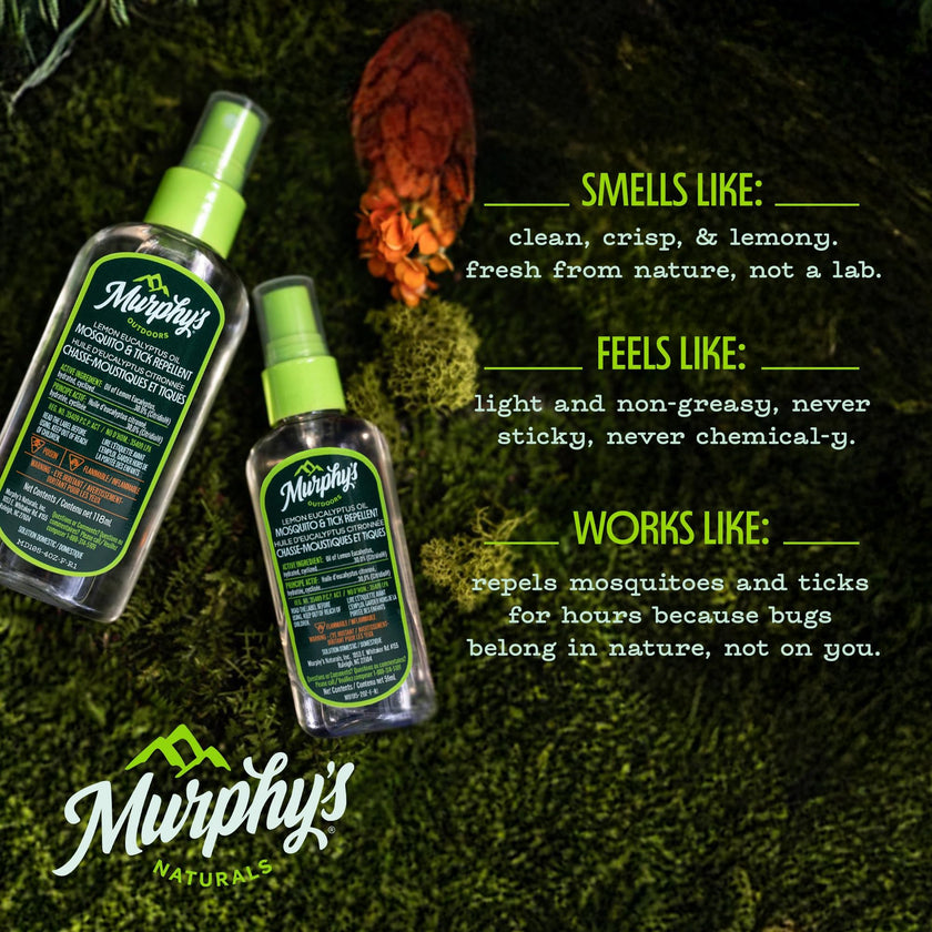 Murphy's Outdoors Mosquito & Tick Bug Repellent Spray, Oil of Lemon Eucalyptus for Skin and Outdoor Gear, 118mL Pump, 2-Pack 🍁 All In One Marketplace Canada