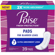 Poise Incontinence Pads for Women/Bladder Leakage Pads/Bladder Control Pads, 7 Drop, Ultra Absorbency, Long Length, 39 Count 🍁 All In One Marketplace Canada