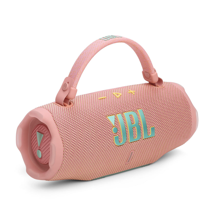 JBL Charge 6 - Portable Waterproof & Drop-Proof Bluetooth Speaker, Bold Pro Sound with AI Sound Boost, 28Hrs of Playtime, Built-in powerbank & Comes with a Sturdy/Removable Carrying Strap (Pink) 🍁 All In One Marketplace Canada