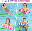 5 Pack XL Pool Floats Adult Size, 4-in-1 (Hammock, Saddle, Lounge Chair, Drifter) Multi-Purpose Water Pool Float, Non-Stick PVC Material (5 Pack) 🍁 All In One Marketplace Canada