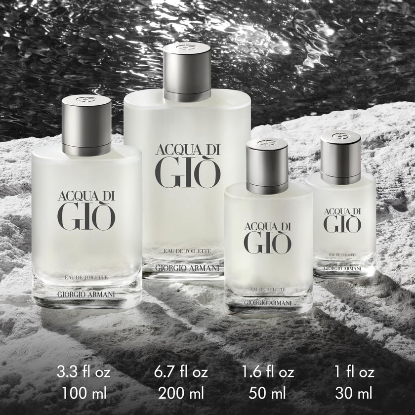 Armani beauty - Acqua di Gio - Eau de Toilette - Cologne for Men - Long Lasting Fragrance with Bergamot notes, Jasmine, White Musks, Patchouli & Cedarwood – 3.3 Fl Oz 🍁 All In One Marketplace Canada