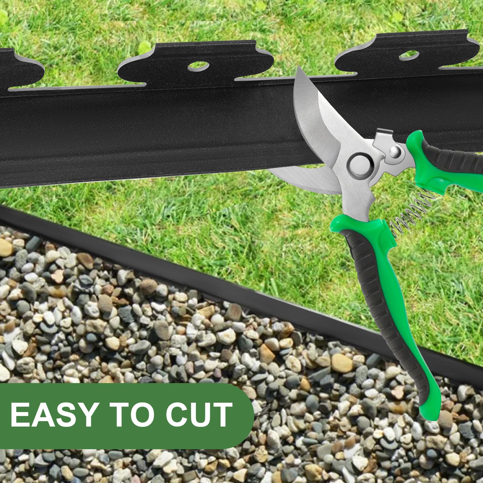 40Ft Garden Edging Border 2-inch Height with 40 Pcs 6-inch Plastic Stakes Landscape Edging Border Paver Edging Kit for Lawn, Yard, Flower Beds 🍁 All In One Marketplace Canada