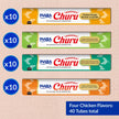 INABA Churu Cat Treats, Lickable, Squeezable Creamy Purée Cat Treat with Green Tea Extract & Taurine, 14 Grams Each Tube, 40 Tubes, Chicken Variety Box 🍁 All In One Marketplace Canada