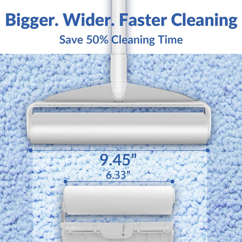 Large Lint Rollers for Carpet, Sticky Rollers for Floor DELOMO 9.45 in with 3 Extendable Handle, Long Handle Sticky Mop for Cleaning Carpets, Cars, Bedding, and Pet Hair, Ideal Gift for Pet Owners 🍁 All In One Marketplace Canada