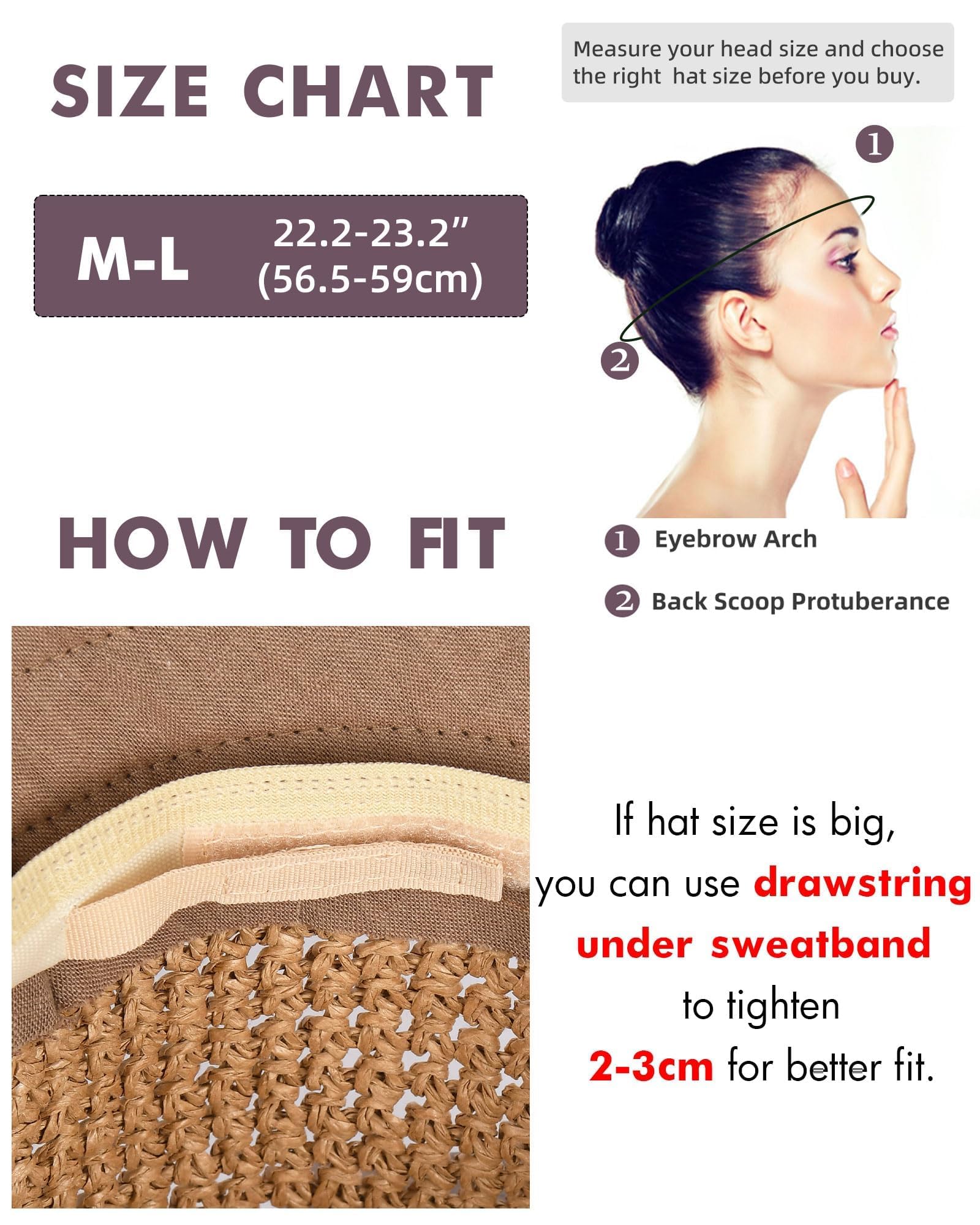 FURTALK Sun Hats for Women Handmade Summer Beach Hat Wide Brim Straw Hat Foldable Packable UPF 50 Crochet Travel Bucket Hat Kahaki 🍁 All In One Marketplace Canada