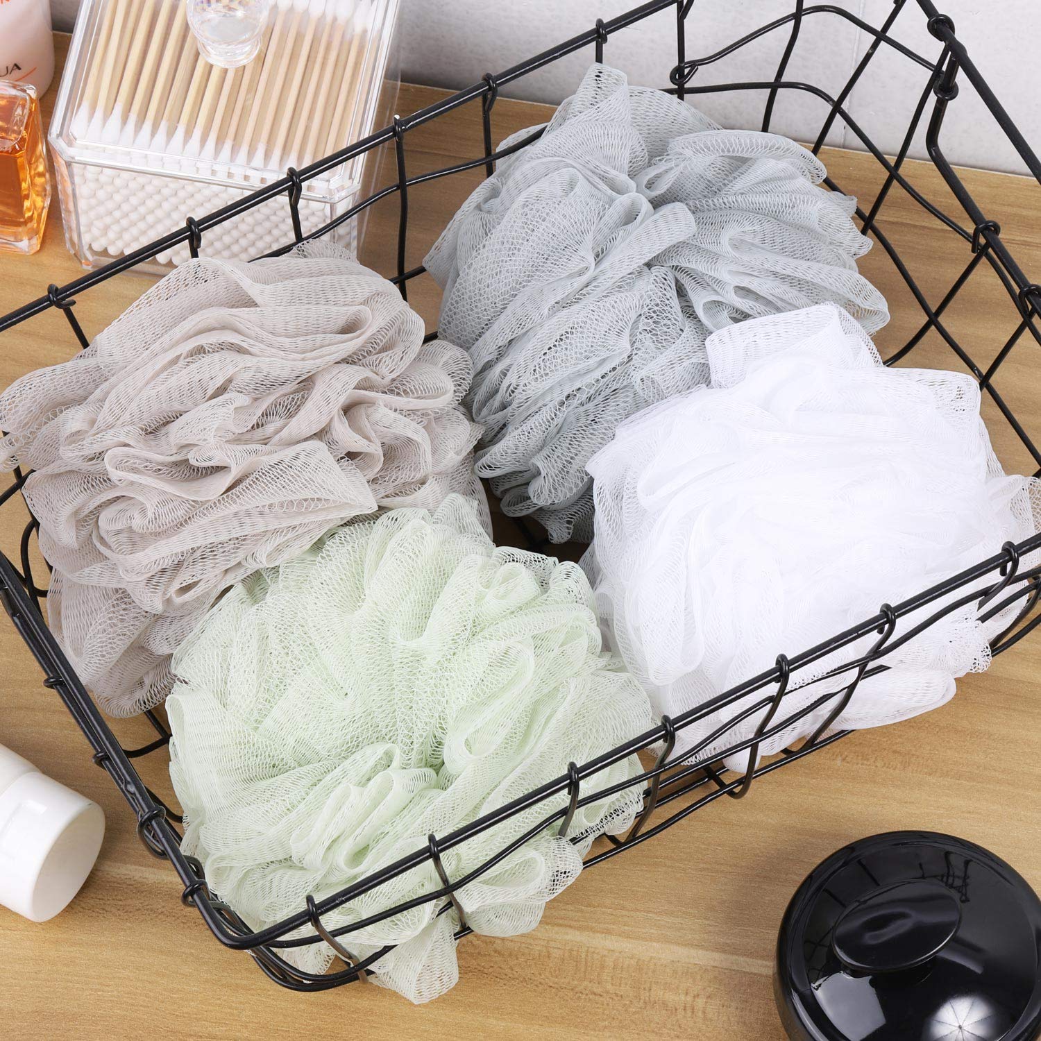 BTYMS Bath Sponge Shower Loofahs 60g Mesh Pouf Bath Scrunchies Body Wash Puff Shower Puff - Pack of 4 🍁 All In One Marketplace Canada