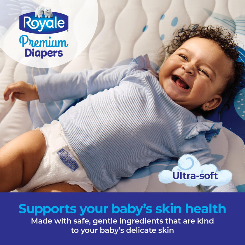 Royale Premium Diapers, Size 2 (12-18 lb), 186 Count, Disposable Baby Diapers (Packaging may vary) 🍁 All In One Marketplace Canada