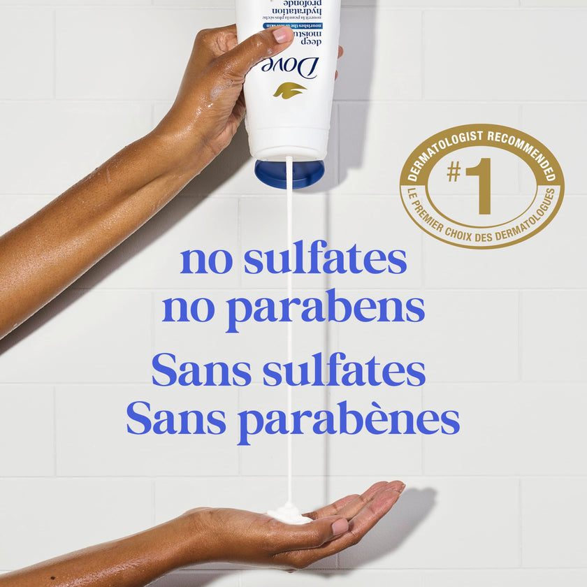 Dove Body Wash Deep Moisture, for 24hr Lotion-Soft Skin Moisturizing Skin Cleanser with No Sulfates No Parabens, 325mL (Pack of 4) 🍁 All In One Marketplace Canada