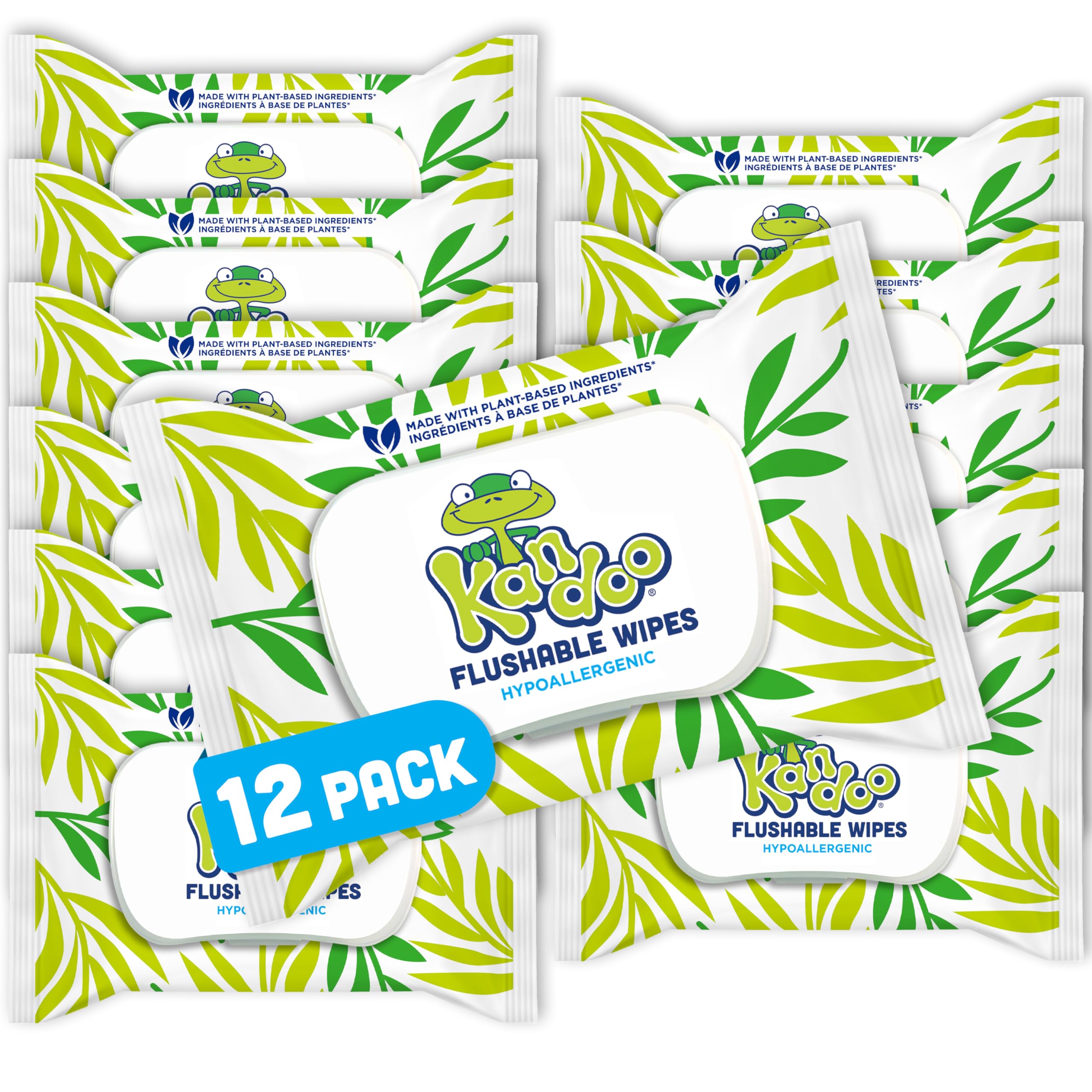 Kandoo Sensitive Flushable Cleansing Wet Wipes, Fragrance Free, Case of 12 x 42 Wipes 🍁 All In One Marketplace Canada