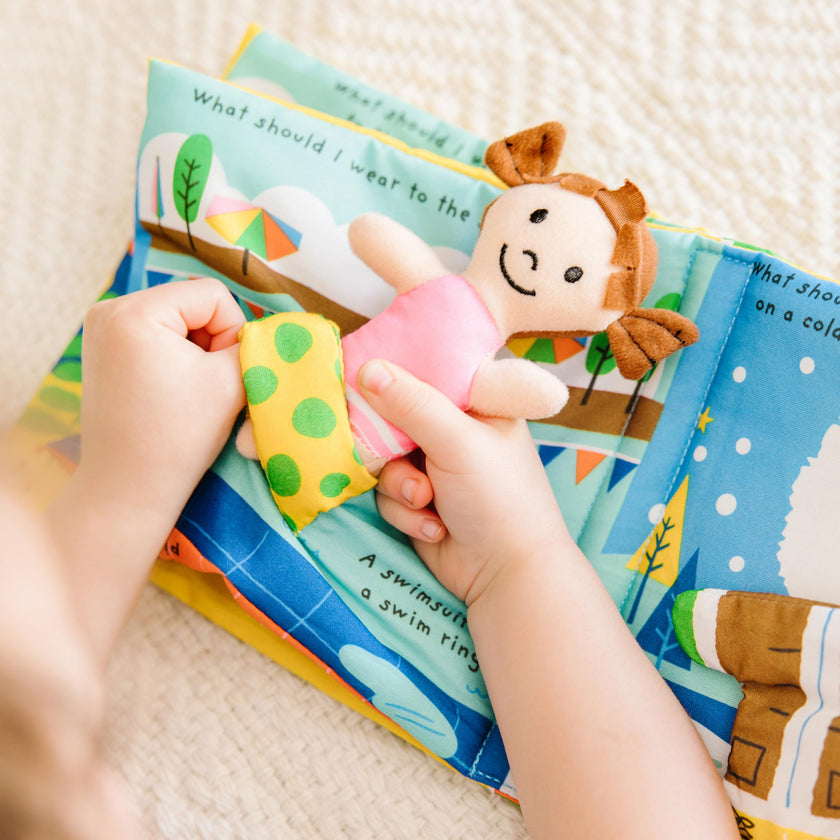 Melissa & Doug Soft Activity Baby Book - What Should I Wear?Sensory Toys for Toddlers, Travel Toys for Toddlers, Dress Up Doll for Babies and 🍁 All In One Marketplace Canada
