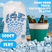 Concession Essentials 8 lb Drawstring Ice Bags – Pack of 100 | Durable Heavy-Duty Plastic Ice Storage Bags with Secure Drawstring Closure | Perfect for Ice Packaging, Parties, Camping, and Commercial 🍁 All In One Marketplace Canada