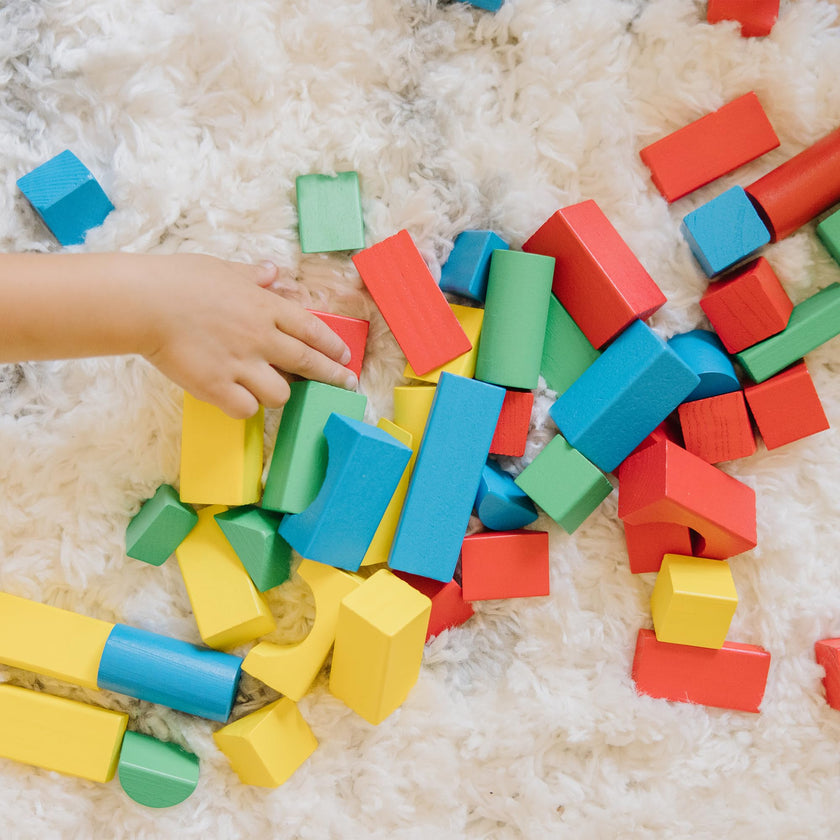 Melissa & Doug 100 Wooden Building Blocks with Storage Box 🍁 All In One Marketplace Canada