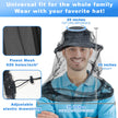 South to East Premium Mosquito Head Net for Insect, 2 Pack, Fly & Bug Protection | Ultra Large & Long, Extra Fine Holes for Camping, Hiking, Fishing, Gardening, Safari, Fits All Hats for Men & Women 🍁 All In One Marketplace Canada