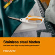 Fiskars Easy Action Fabric Scissors, Stainless Steel Blades for Precision Cuts, Spring-Assited Bent Handle 🍁 All In One Marketplace Canada