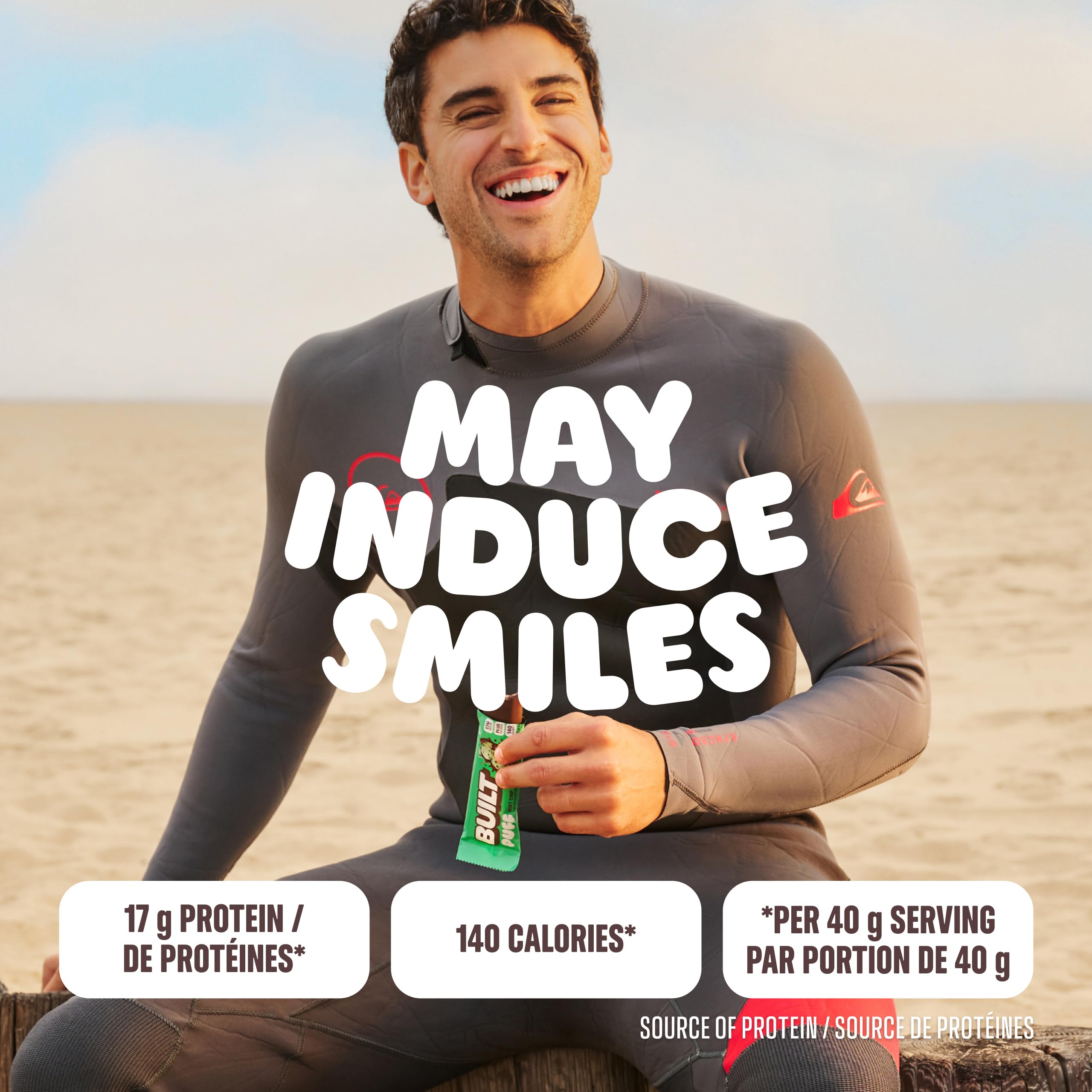 BUILT Puff Protein Bars, Mint Chip, 17g Protein - 12 Count 🍁 All In One Marketplace Canada