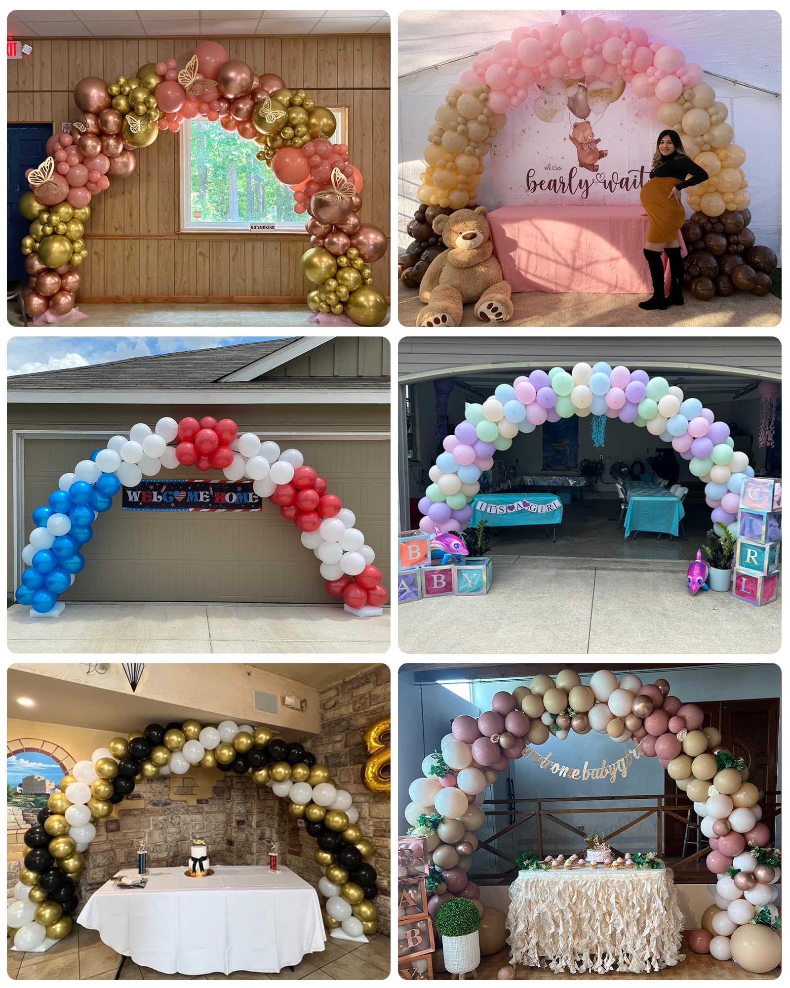 YALLOVE 21ft Balloon Arch Stand Kit, Free Combination in Width and Height (e.g. 10ft x 7.5ft), Convenient to Assemble and Disassemble 🍁 All In One Marketplace Canada