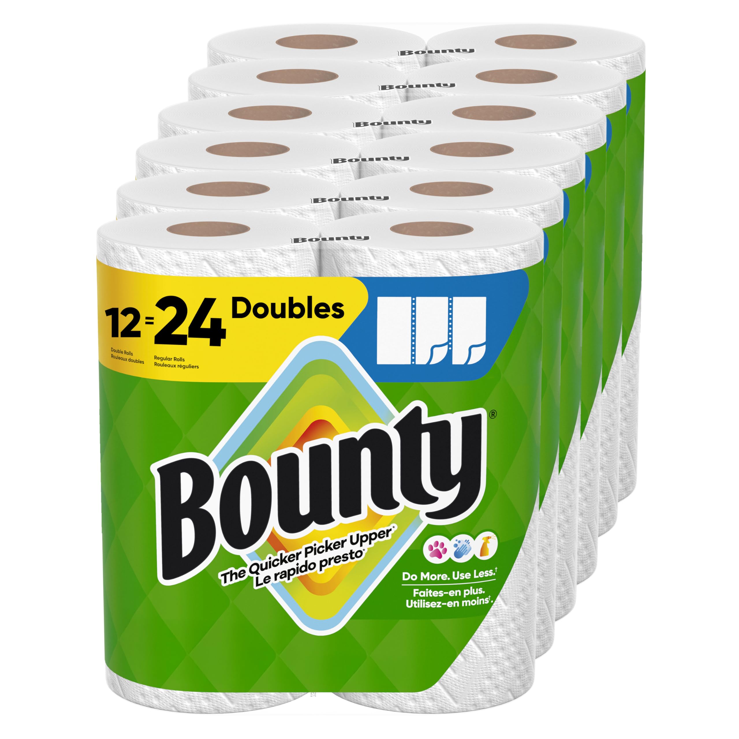 Bounty Paper Towels Select-A-Size White, 12 Double Rolls = 24 Regular Rolls 🍁 All In One Marketplace Canada