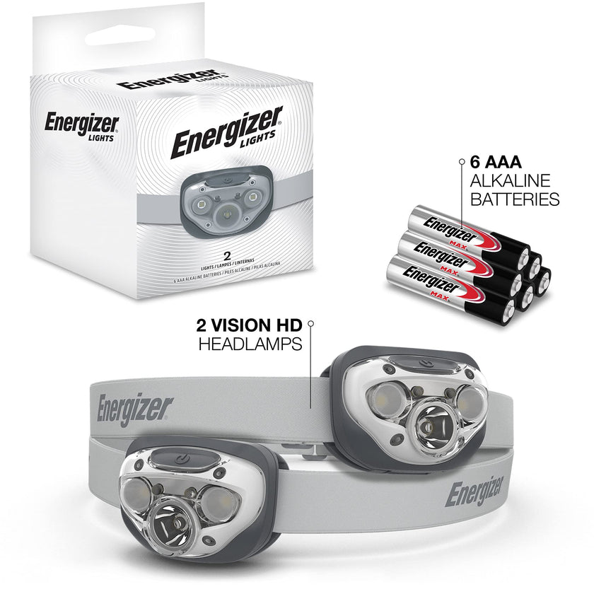 Energizer LED Headlamp PRO (2-Pack), IPX4 Water Resistant Headlamps, High-Performance Head Light for Outdoors, Camping, Running, Storm, Survival LED Light for Emergencies (Batteries Included) 🍁 All In One Marketplace Canada