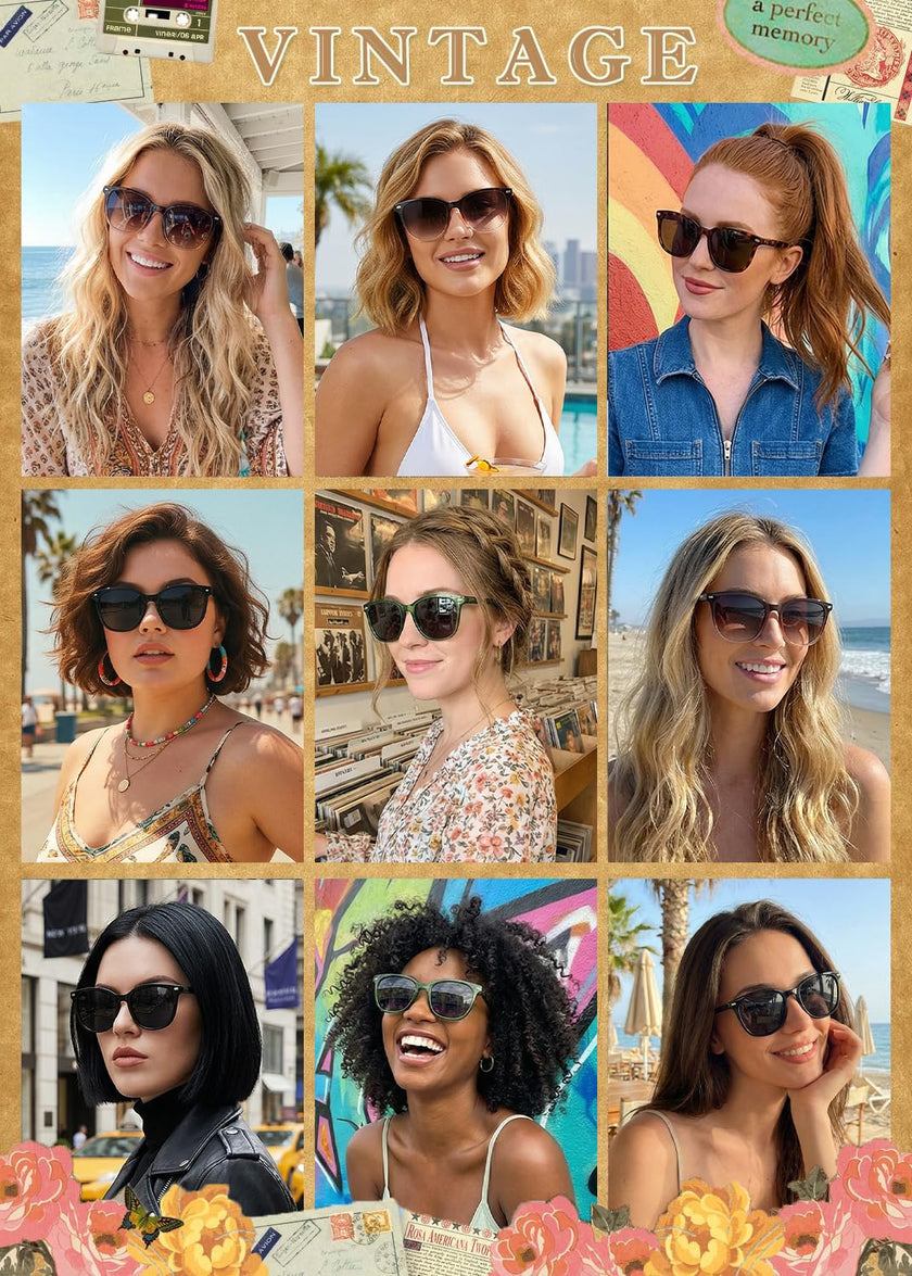 FIMILU 2 Packs Sunglasses for Women Polarized UV400 Protection Lens Big Frame Fashion Glasses Trendy Stylish Shade 🍁 All In One Marketplace Canada