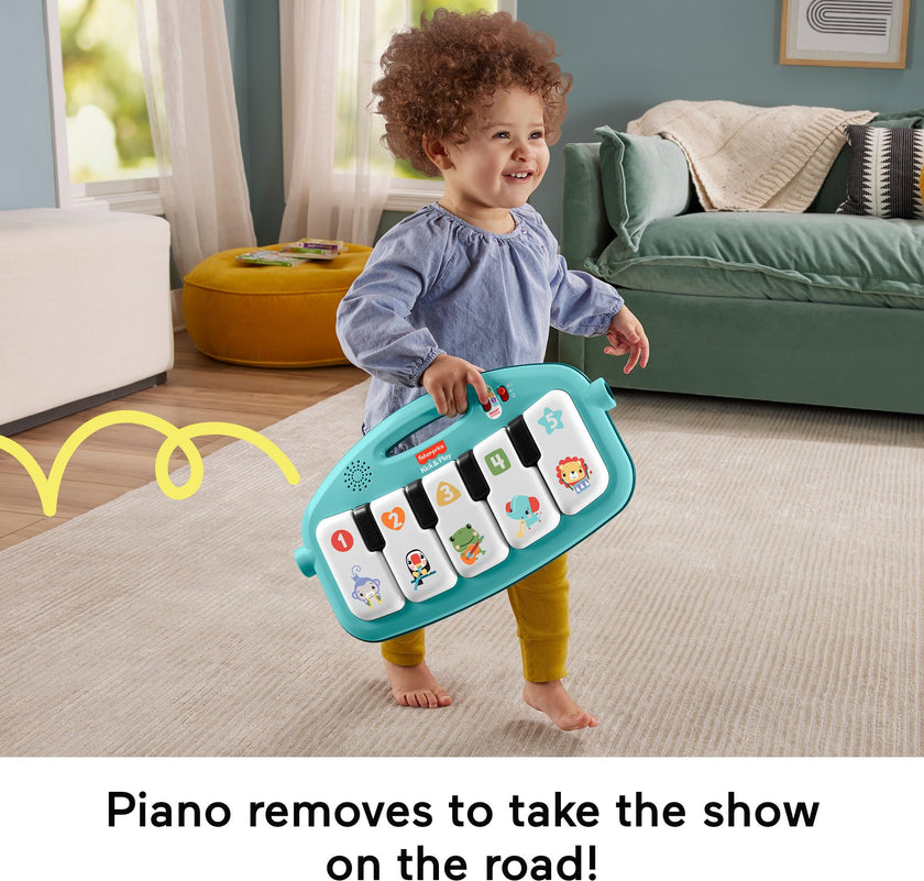 Fisher-Price Baby Musical Toy Set Glow and Grow Kick & Play Piano Gym Blue Playmat with 2 Rattle Maracas for Newborns Ages 0+ Months 🍁 All In One Marketplace Canada