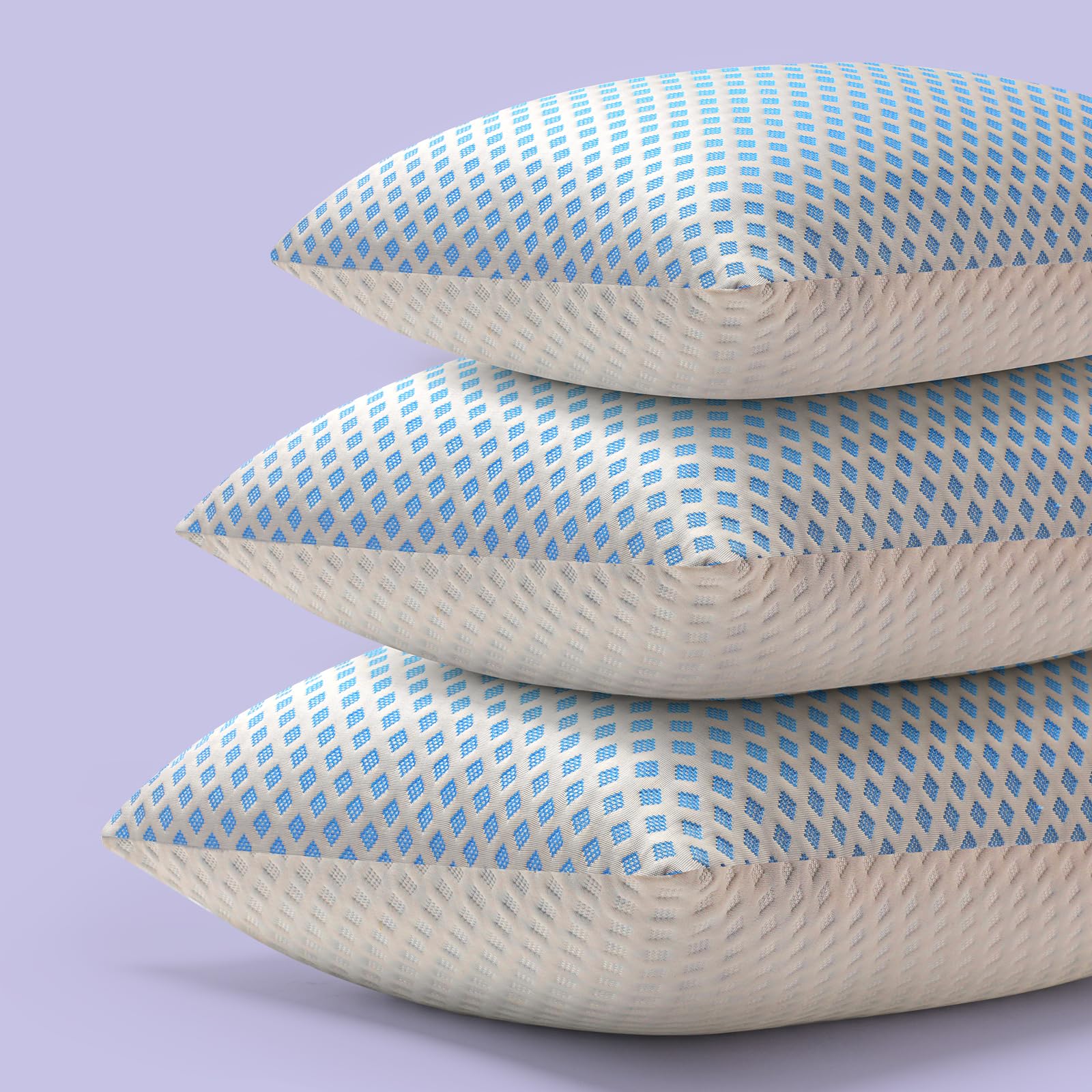 Cooling Memory Foam Pillows Queen Size 2 Pack, Adjustable Shredded Foams, Soft Firm Bed Pillow for Sleeping with Hypoallergenic Zipper Pillow Cover for Side, Back Sleepers, 20x30In 🍁 All In One Marketplace Canada