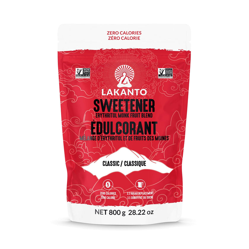 Lakanto Classic Monkfruit Sweetener with Erythritol - White Sugar Substitute, Zero Calorie, Keto Diet Friendly, Zero Net Carbs, Zero Glycemic, Baking, Extract, Sugar Replacement (Classic White - 800 g / 1.76 lb) 🍁 All In One Marketplace Canada