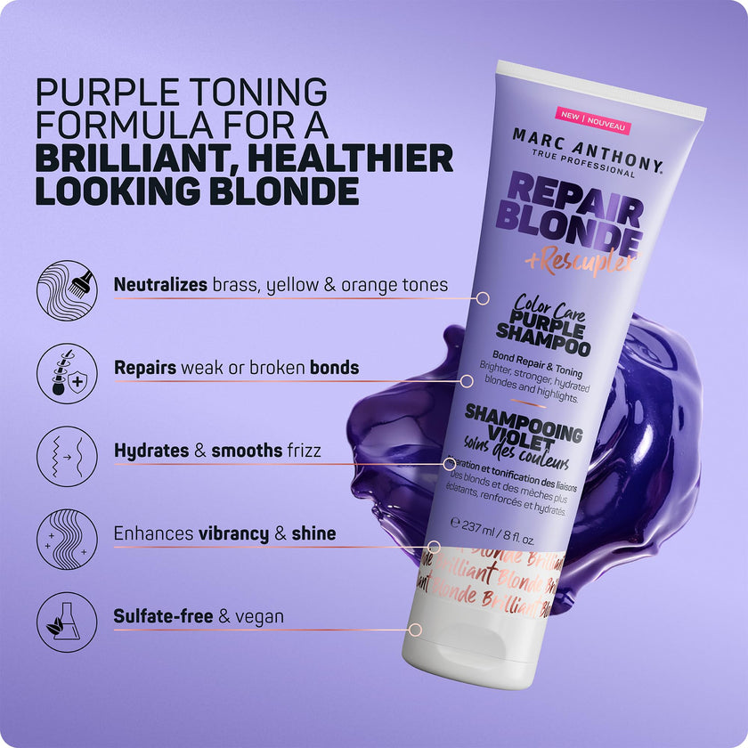 Marc Anthony Repair Blonde, Purple Toning Hair Shampoo & Conditioner Set 🍁 All In One Marketplace Canada