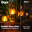 iBaycon 2 Pack Gen2 Solar Lantern Lights USB Ultra-Real Flame, Warm White 🍁 All In One Marketplace Canada