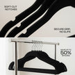 Utopia Home Velvet Hangers 50 Pack, Heavy Duty, Non-Slip, Space Saving Felt Clothes Hangers with 360° Hook & Notches (Black) 🍁 All In One Marketplace Canada