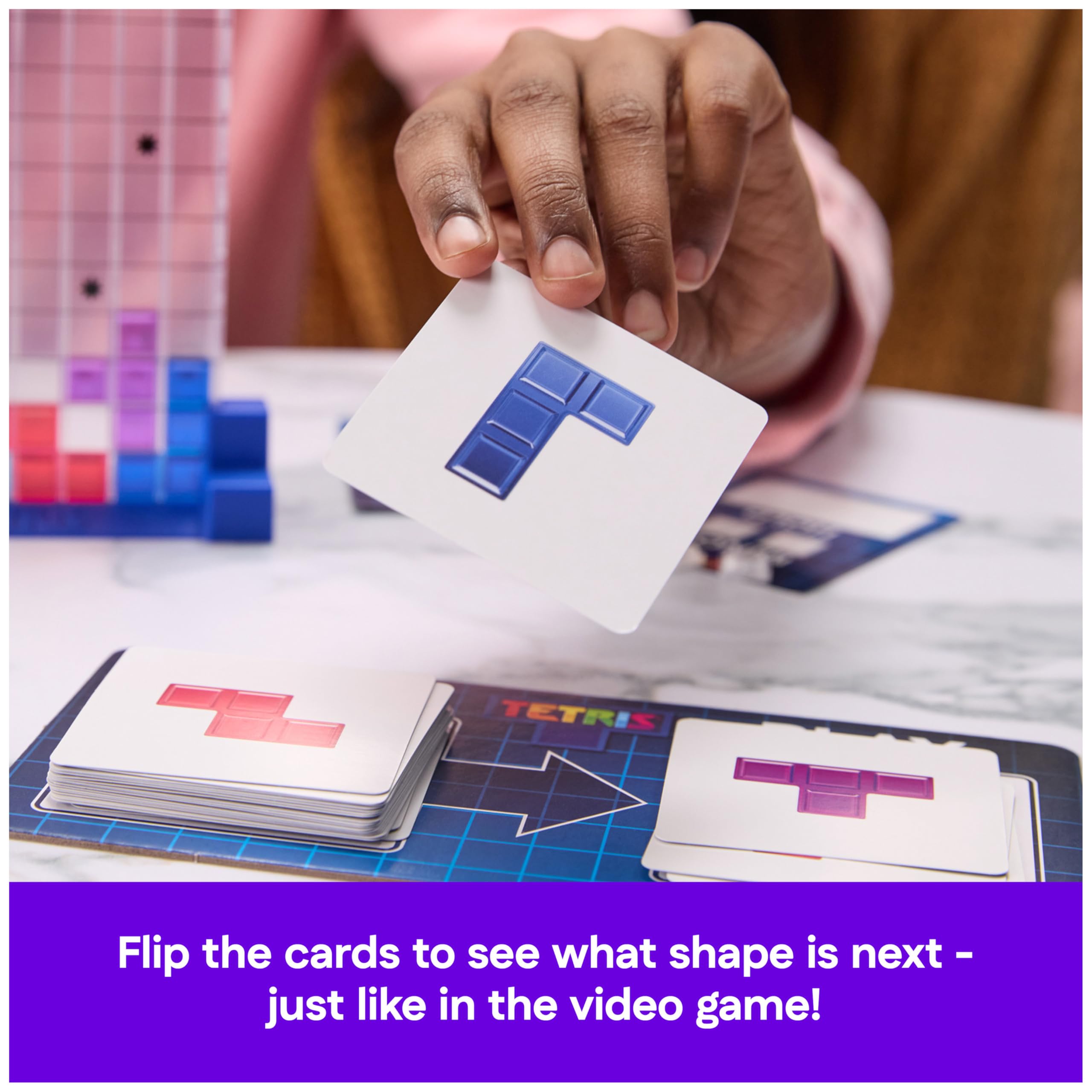 Spin Master Games, Tetris: The Board Game, Play the Classic Puzzle Game Tetris in Real Life, Multiplayer Head-to-Head Puzzle Challenge, 2-4 Players, for Ages 8 & Up 🍁 All In One Marketplace Canada