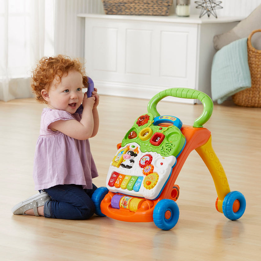 VTech Sit-to-Stand Learning Walker (Frustration Free Packaging - English Version), Orange 🍁 All In One Marketplace Canada
