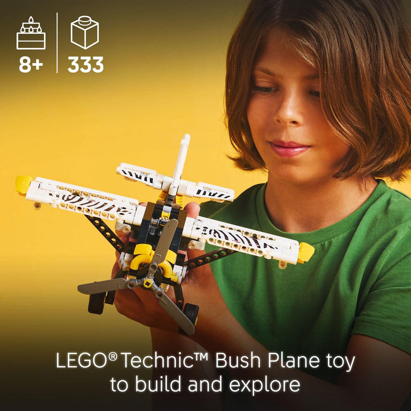 LEGO Technic Bush Plane Toy - Buildable Airplane Toy for Kids, Boys and Girls, Ages 8+ - Model Airplane Gift with Spinning Propeller, 4-Cylinder Piston Engine, and More - 42198 🍁 All In One Marketplace Canada