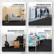 Yes4All EVA Interlocking Mats, Puzzle Floor Tiles, Foam Floor Padding with Border for Furniture, Home Space, Living Room, Garage - Black, 1.02 m2 🍁 All In One Marketplace Canada