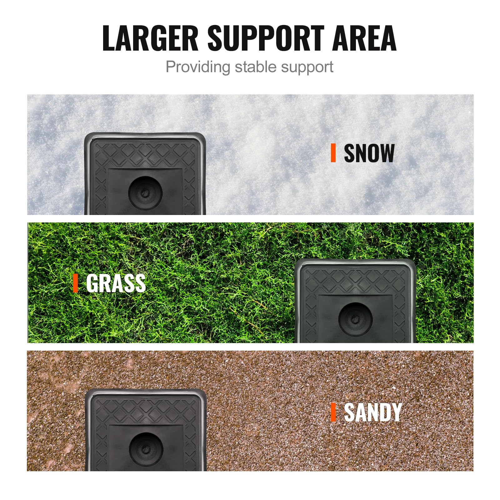VEVOR Trailer Jack Block, 6000 lbs Capacity per RV Leveling Block, Polypropylene RV Camper Stabilizer Blocks, RV Travel Accessories Use for Any Tongue Jack, Post, Foot, 5th Wheels, 4-Pack 🍁 All In One Marketplace Canada