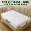 Utopia Bedding Waterproof Crib Fitted Mattress Protector (Pack of 2) - Toddler and Baby Crib Mattress Pad Cover - Soft and Breathable with 7 Inches Deep Skirt (White, 28