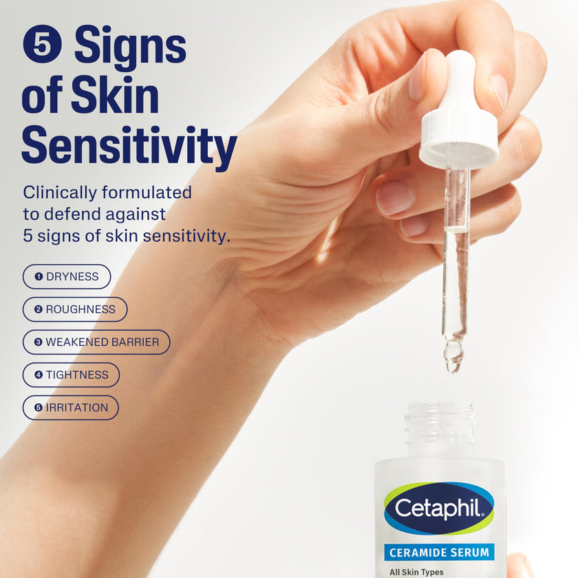 Cetaphil Ceramide Serum, Hydrating Face Serum for Skin Barrier Repair, Pore Treatment, 48Hr Hydration with Ceramide, Cica & Allantoin, Dermatologist Recommended, 1oz 🍁 All In One Marketplace Canada