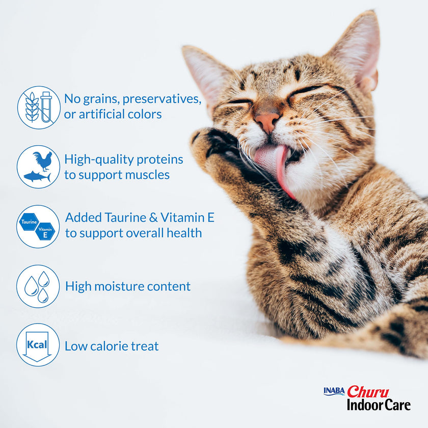 INABA Churu Indoor Care Cat Treats Lickable Tubes, Tuna, 24ct 🍁 All In One Marketplace Canada