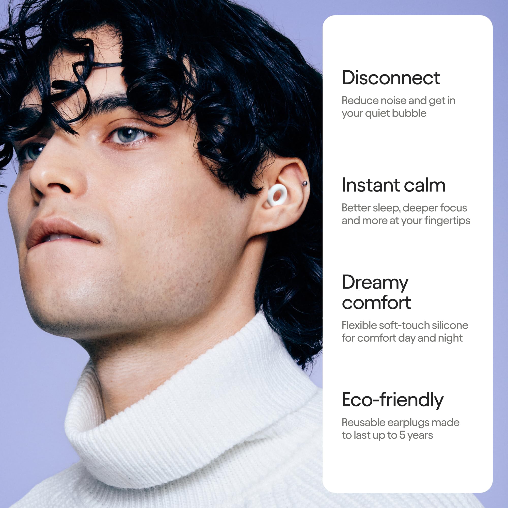 Loop Quiet 2 Ear Plugs – Ultra-Comfy Reusable Noise-Reducing Earplugs For Sleep, Deep Focus, Travel, Noise Sensitivity | Flexible Hearing Protection | Customizable Fit | 24dB (SNR) Noise Reduction 🍁 All In One Marketplace Canada
