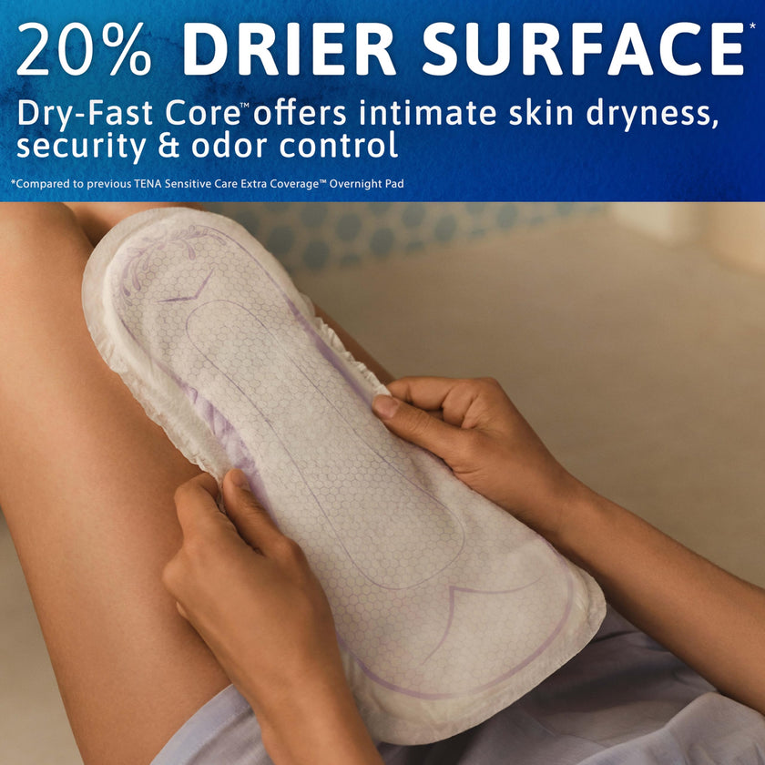 TENA Sensitive Care Overnight Extra Coverage Incontinence Pad for Women, Postpartum and Bladder Control, 90 Count 🍁 All In One Marketplace Canada