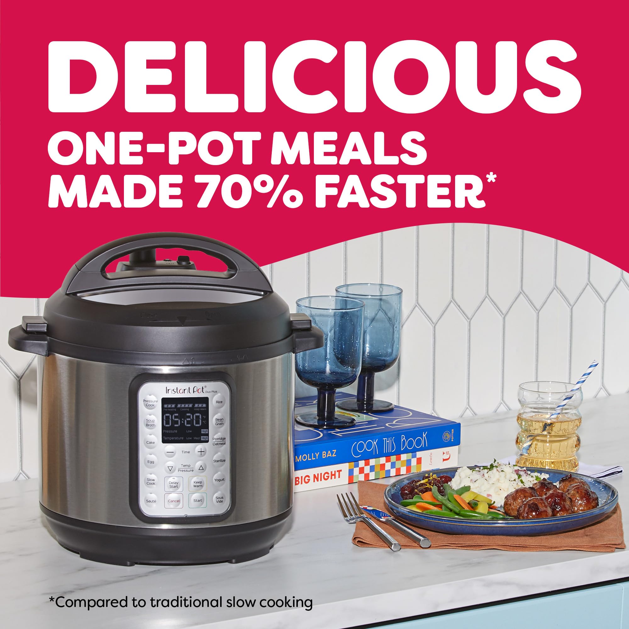 Instant Pot Duo Plus 6 Quart 9-in-1 Electric Pressure Cooker, Slow Cooker, Rice Cooker, Steamer, Sauté, Yogurt Maker, Warmer & Sterilizer, 15 One-Touch Programs,Stainless Steel/Black 🍁 All In One Marketplace Canada