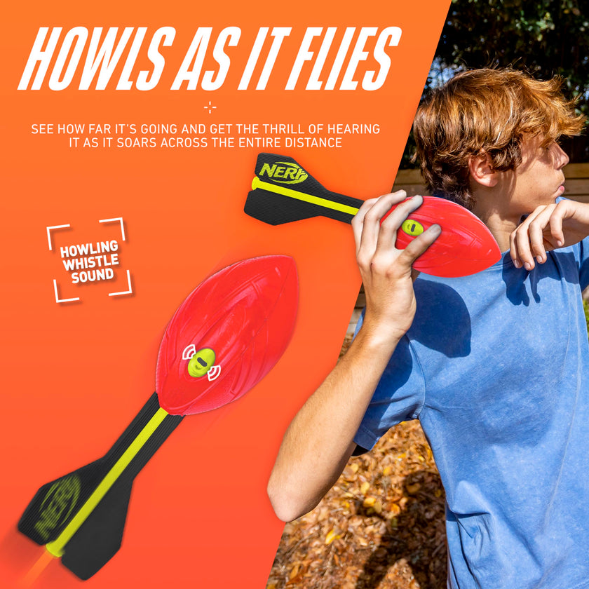Nerf Vortex Aero Howler Foam Ball – Classic Long-Distance Football - Flight-Optimizing Tail - Hand Grip – Indoor and Outdoor Fun 🍁 All In One Marketplace Canada