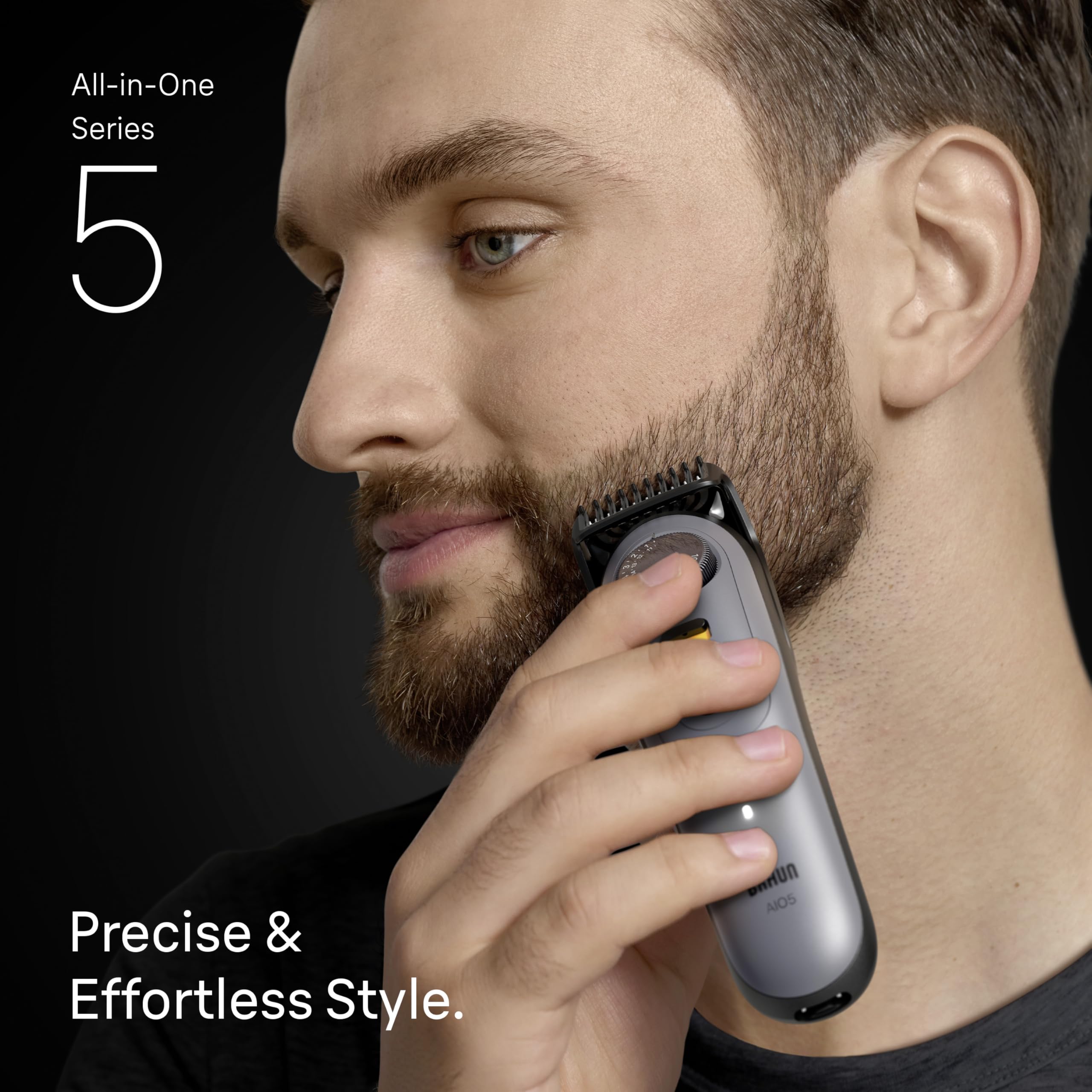 Braun All-in-One Series 5 Trimmer Kit, 40 Lengths, Ultra Sharp Blade, AIO 5510, Moonstone Grey 🍁 All In One Marketplace Canada