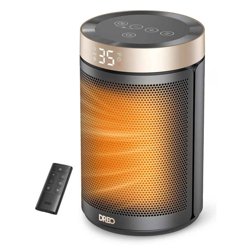 DREO Space Heater for Indoor Use, 1500W PTC Ceramic Safety Heater with Thermostat for Bedroom Home Office, Portable Electric Heaters with Remote, 3 Modes, Overheat & Tip Over Protection, 12H Timer 🍁 All In One Marketplace Canada