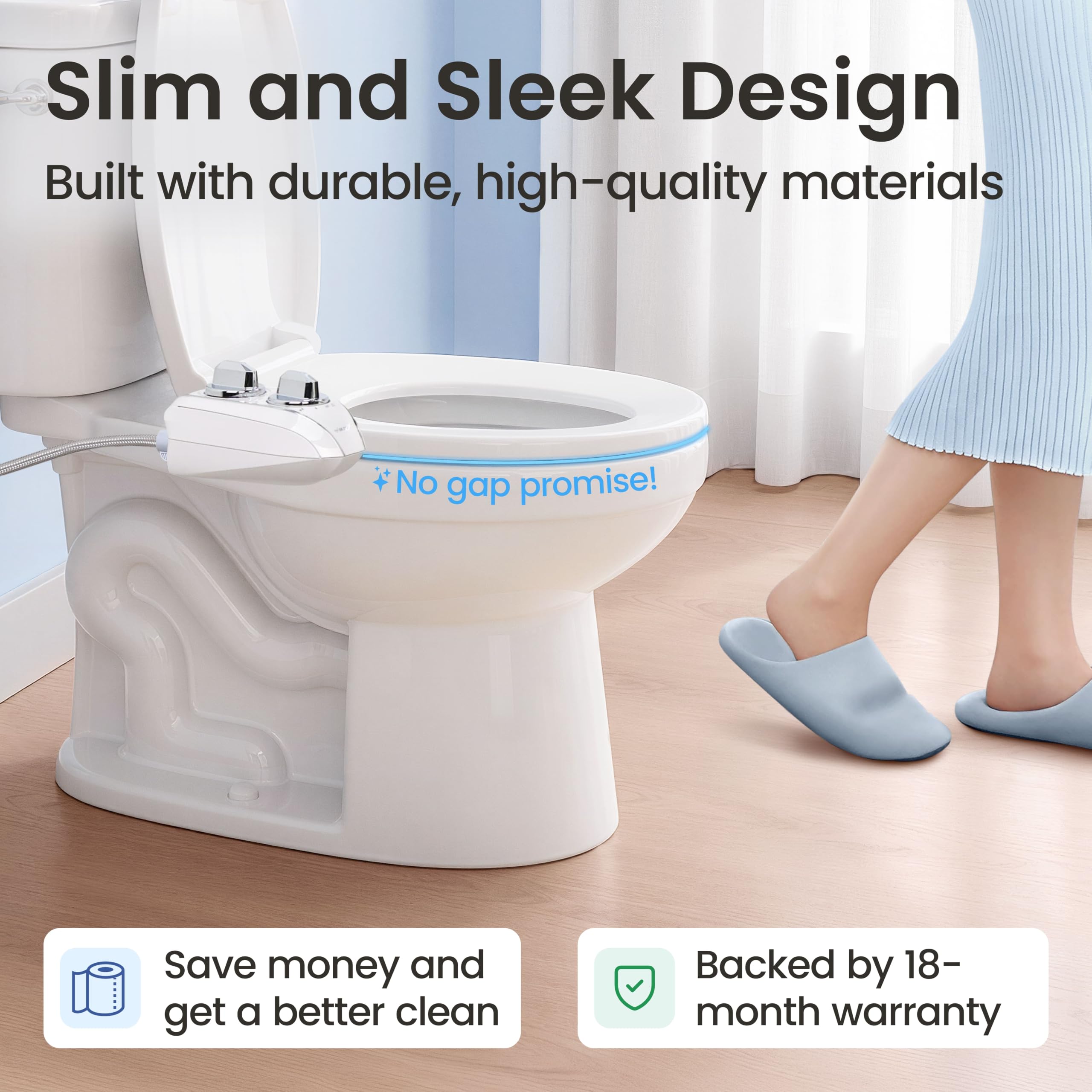 LUXE Bidet NEO 185 Plus - Patented Bidet Attachment for Toilet, Chrome 🍁 All In One Marketplace Canada