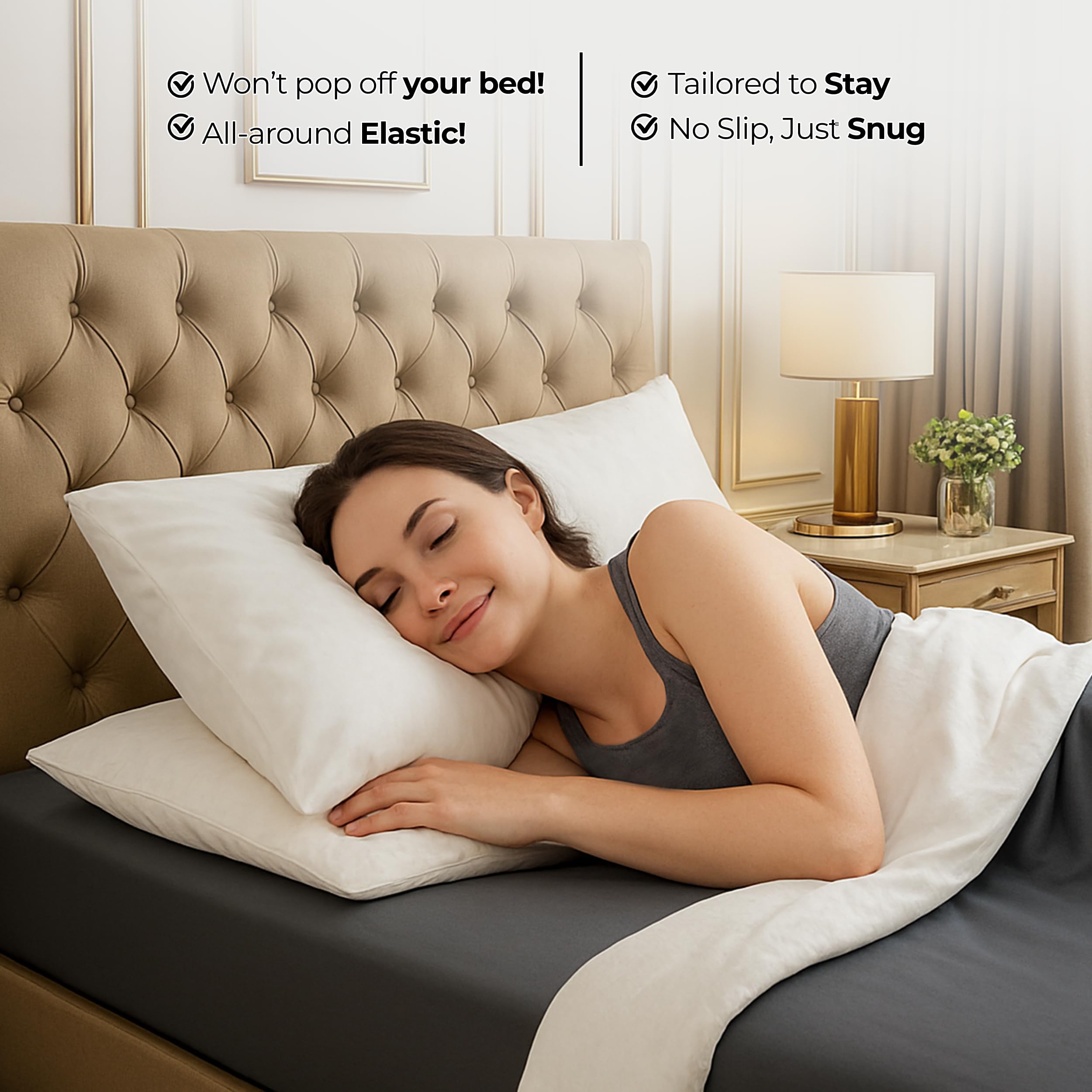 Utopia Bedding Queen Fitted Sheet - Bottom Sheet - Deep Pocket - Soft Microfiber -Shrinkage and Fade Resistant-Easy Care -1 Fitted Sheet Only (Grey) 🍁 All In One Marketplace Canada