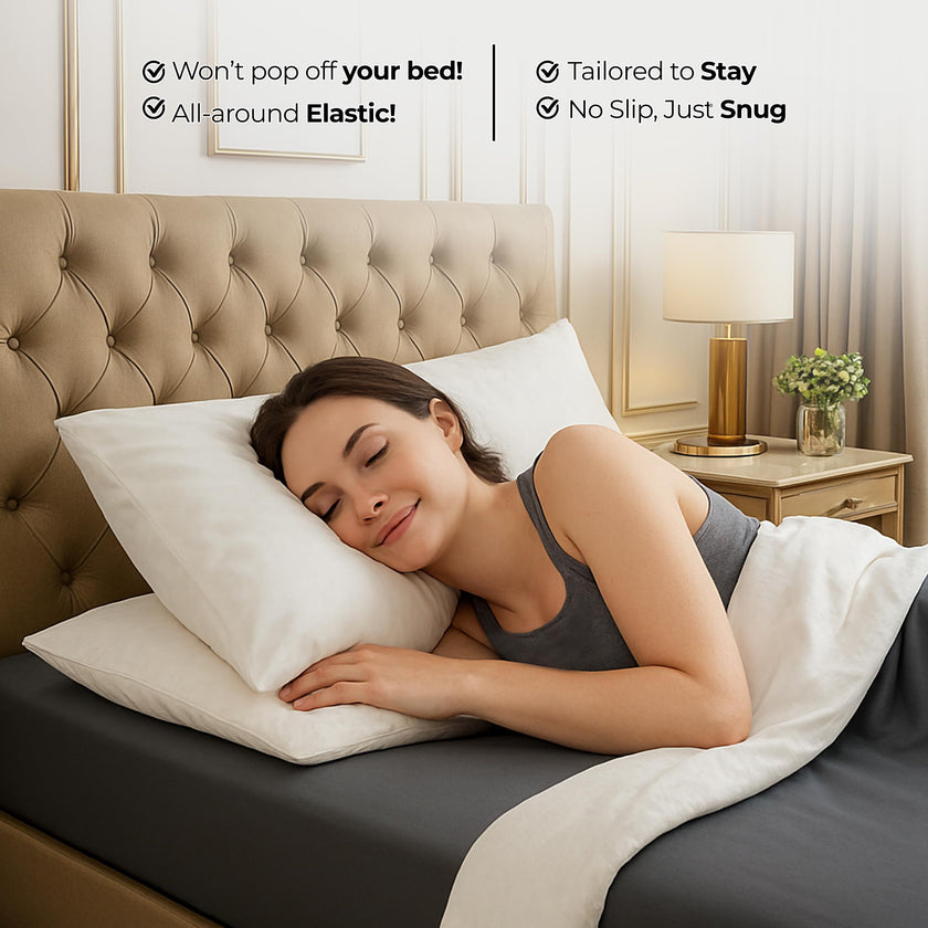 Utopia Bedding Queen Fitted Sheet - Bottom Sheet - Deep Pocket - Soft Microfiber -Shrinkage and Fade Resistant-Easy Care -1 Fitted Sheet Only (Grey) 🍁 All In One Marketplace Canada