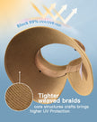 FURTALK Sun Visor Hats for Women Wide Brim Straw Roll Up Ponytail Summer Beach Hat UV UPF 50 Packable Foldable Travel 🍁 All In One Marketplace Canada