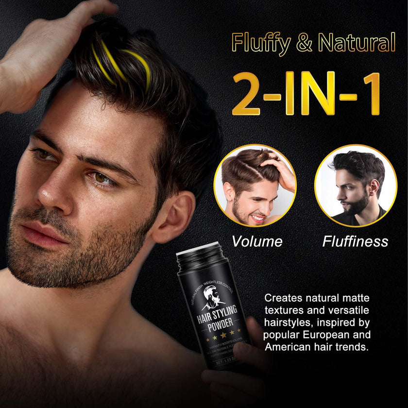 Hair Styling Powder, 2Pack Hair Texture Powder for Men and Women, Adds Volume and Texture, Alll Day Invisible, Flexible Hold, Long-lasting, Matte Finish, No Stickiness 2 x 30g 🍁 All In One Marketplace Canada