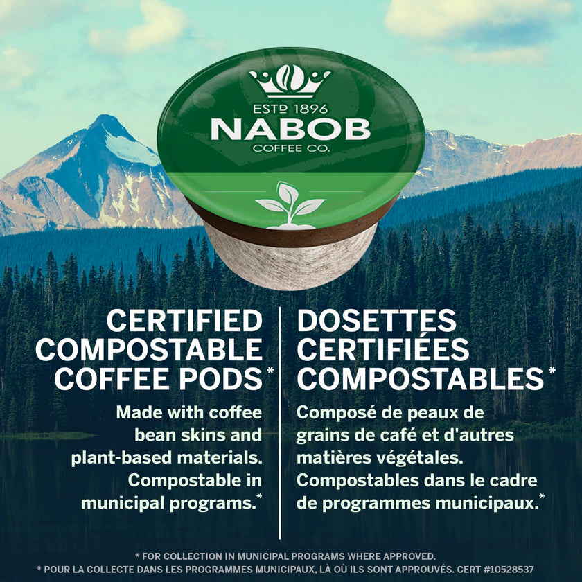 Nabob Breakfast Blend 100% Compostable Pods, 56 Pods 🍁 All In One Marketplace Canada