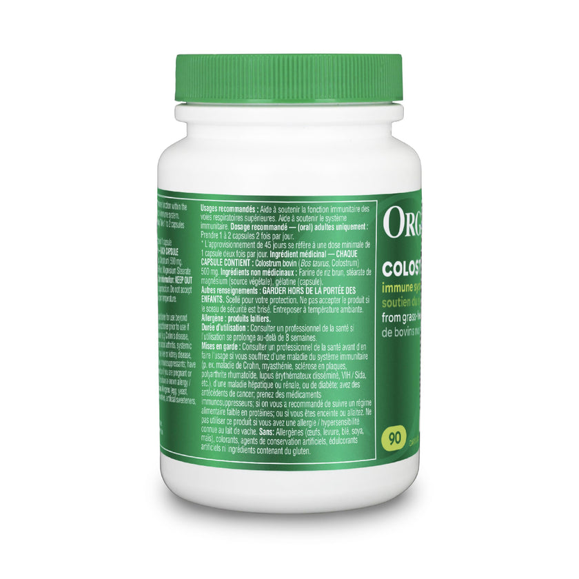 Organika Colostrum (Bovine)- Immune Support, Grass-Fed- 90caps 🍁 All In One Marketplace Canada